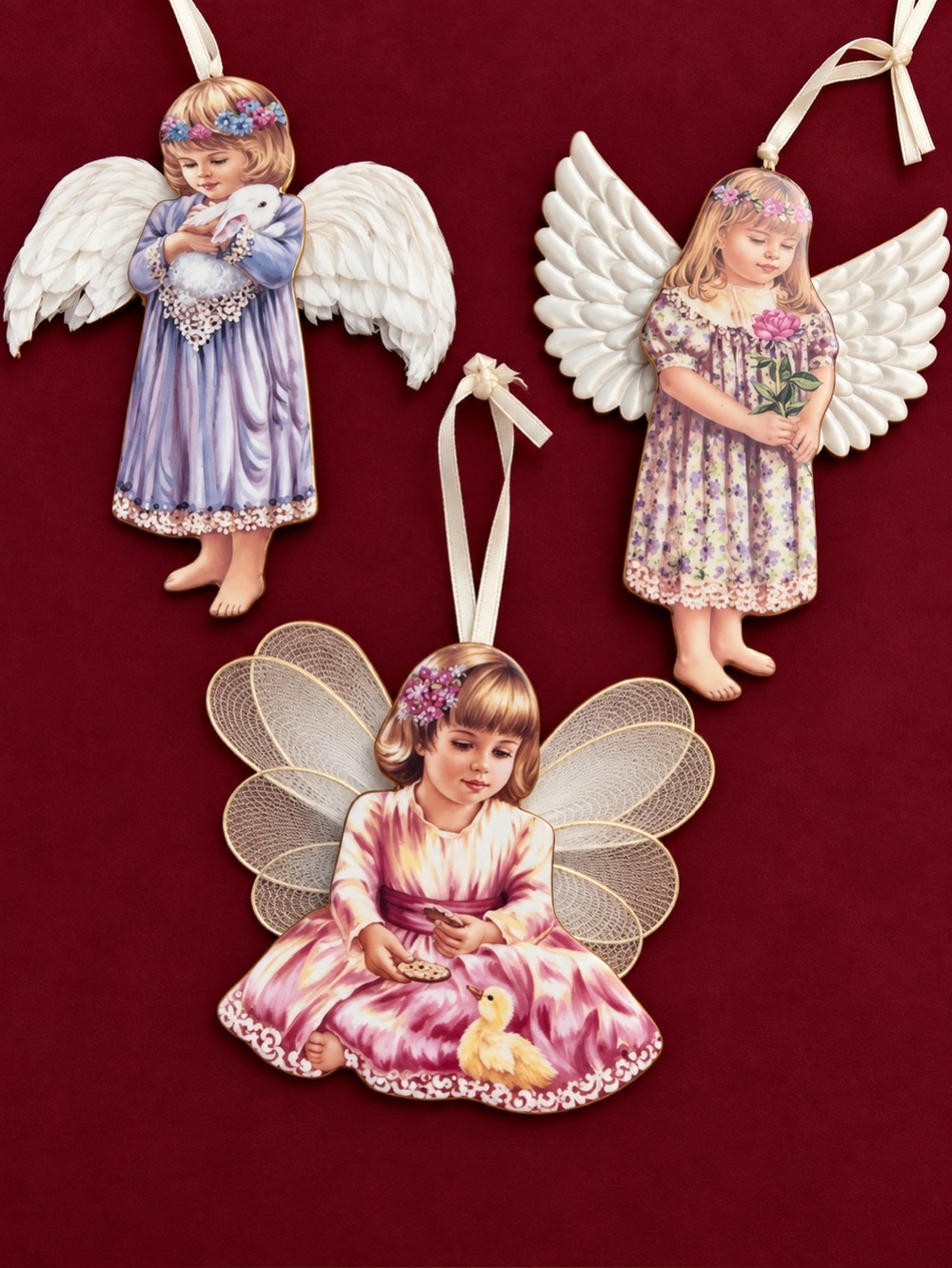 Heaven’s Little Angels Ornaments Set of 3 - Bradford Exchange Artist D Gelsinger